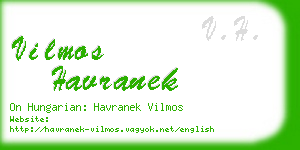 vilmos havranek business card